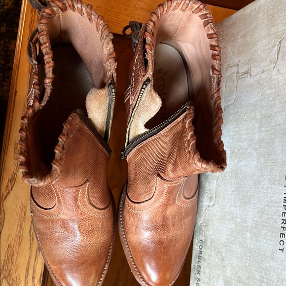 Bed Stu Brown Distressed Leather Ankle Booties - Picture 5 of 5